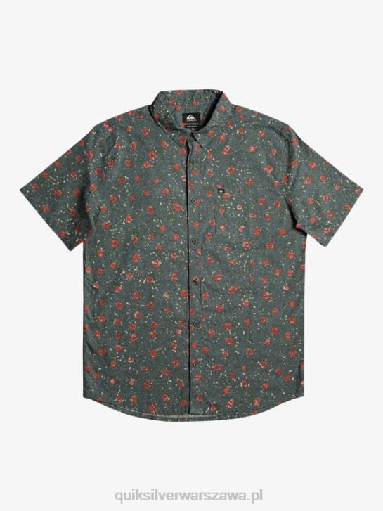 mężczyźni Quiksilver delikatna koszula z krótkim rękawem 4DBV1231 ciemny łupek łagodny fuzz