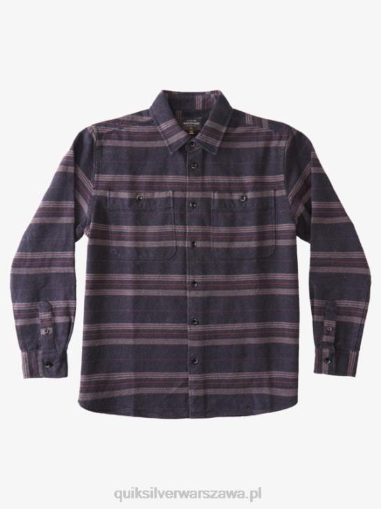 mężczyźni Quiksilver flanelowa koszula Waterman z poziomym grzbietem i długimi rękawami 4DBV1121 czarny poziomy grzbiet
