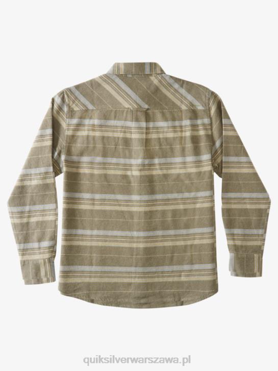 mężczyźni Quiksilver flanelowa koszula Waterman z poziomym grzbietem i długimi rękawami 4DBV1122 zakurzony oliwkowy poziomy grzbiet