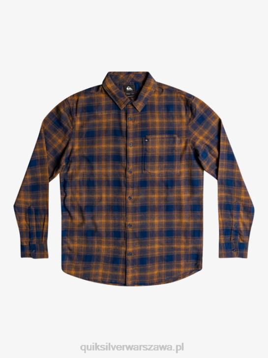 mężczyźni Quiksilver flanelowa koszula ganaway ze stretchem z długimi rękawami 4DBV1767 niebieski ganaway z insygniami