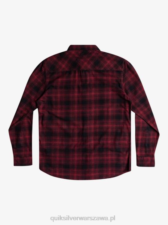 mężczyźni Quiksilver flanelowa koszula ganaway ze stretchem z długimi rękawami 4DBV1769 czarny gagat