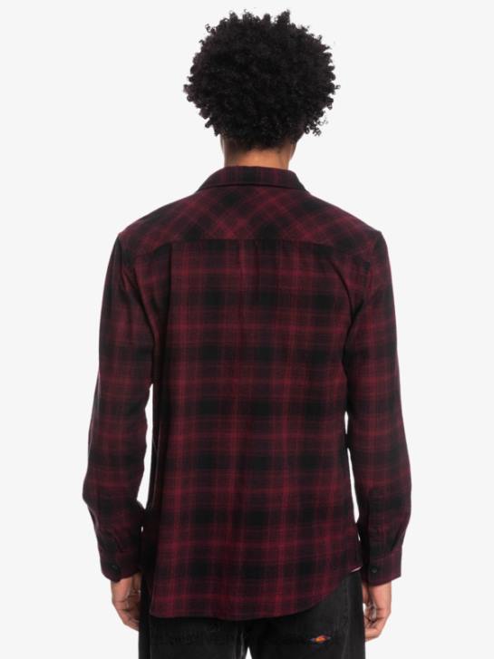 mężczyźni Quiksilver flanelowa koszula ganaway ze stretchem z długimi rękawami 4DBV1769 czarny gagat