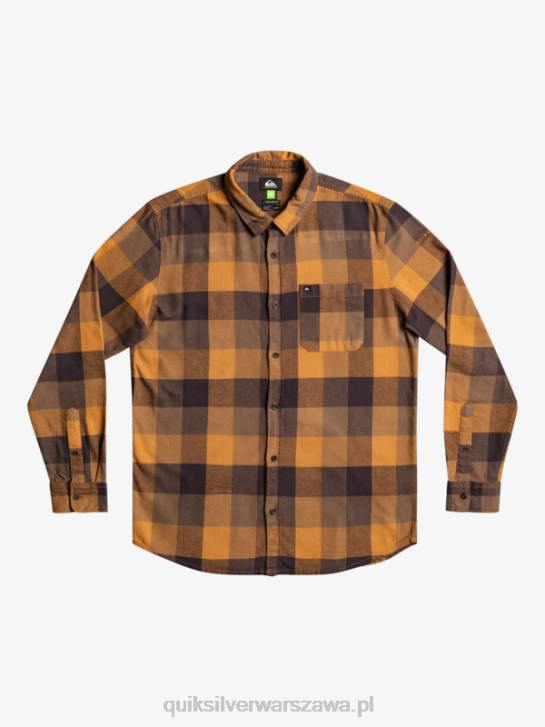 mężczyźni Quiksilver flanelowa koszula z długim rękawem marki Motherfly 4DBV1574 motyl z brązowego cukru