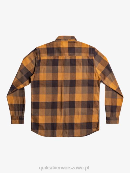 mężczyźni Quiksilver flanelowa koszula z długim rękawem marki Motherfly 4DBV1574 motyl z brązowego cukru