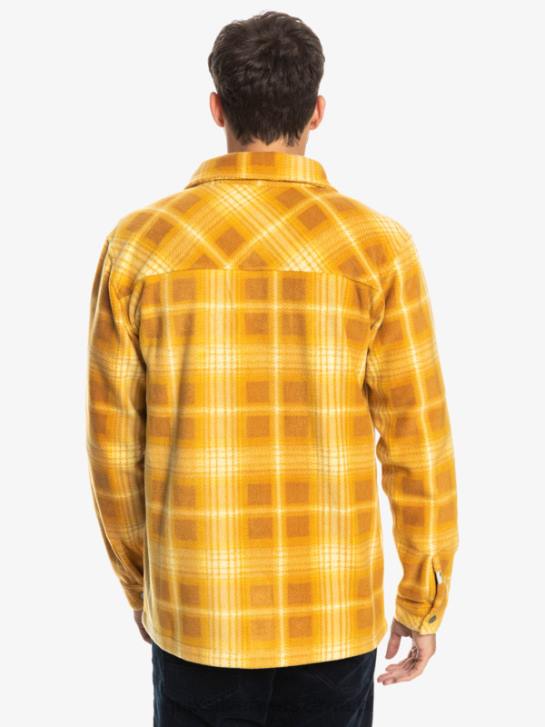 mężczyźni Quiksilver flanelowa koszula z długimi rękawami surf day 4DBV1555 cień z brązowego cukru