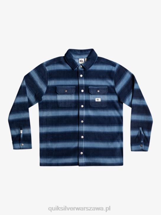 mężczyźni Quiksilver flanelowa koszula z długimi rękawami surf day 4DBV1556 granatowa marynarka flanelowa w paski