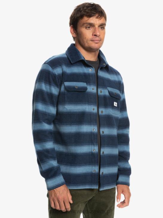 mężczyźni Quiksilver flanelowa koszula z długimi rękawami surf day 4DBV1556 granatowa marynarka flanelowa w paski