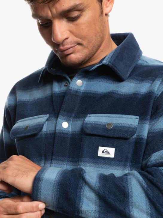 mężczyźni Quiksilver flanelowa koszula z długimi rękawami surf day 4DBV1556 granatowa marynarka flanelowa w paski
