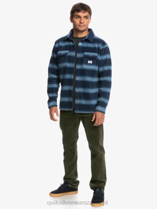 mężczyźni Quiksilver flanelowa koszula z długimi rękawami surf day 4DBV1556 granatowa marynarka flanelowa w paski