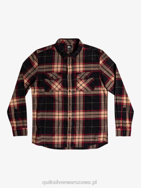 mężczyźni Quiksilver flanelowa koszula z długimi rękawami w kolorze lipy 4DBV1428 strecz z czarnej lipy