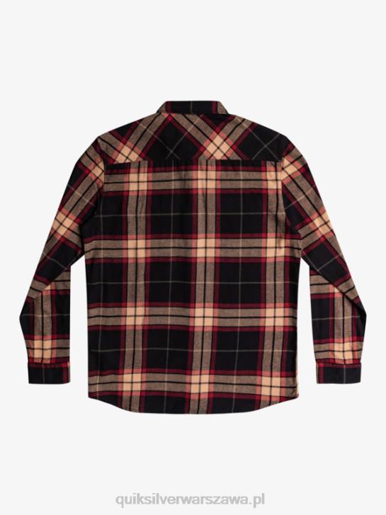 mężczyźni Quiksilver flanelowa koszula z długimi rękawami w kolorze lipy 4DBV1428 strecz z czarnej lipy