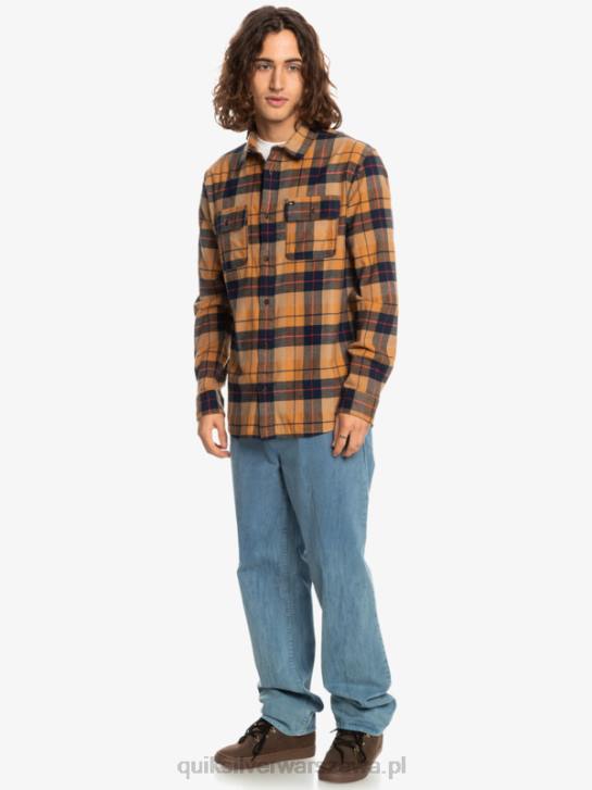 mężczyźni Quiksilver koszula kinsale ze stretchem z długimi rękawami 4DBV1506 kinsale z brązowego cukru