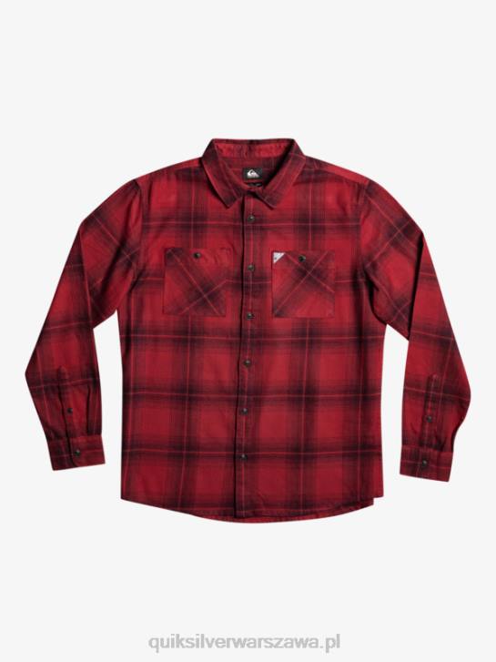 mężczyźni Quiksilver koszula saturn w kratę z długim rękawem 4DBV1691 rubinowe wino saturn