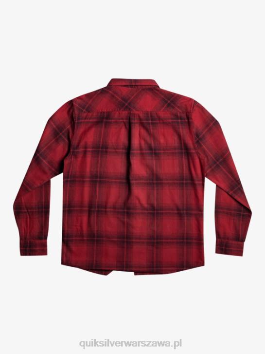 mężczyźni Quiksilver koszula saturn w kratę z długim rękawem 4DBV1691 rubinowe wino saturn
