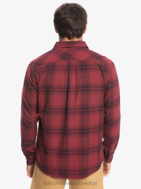 mężczyźni Quiksilver koszula saturn w kratę z długim rękawem 4DBV1691 rubinowe wino saturn