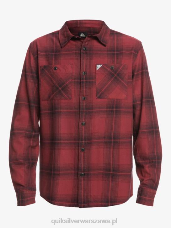 mężczyźni Quiksilver koszula saturn w kratę z długim rękawem 4DBV1691 rubinowe wino saturn