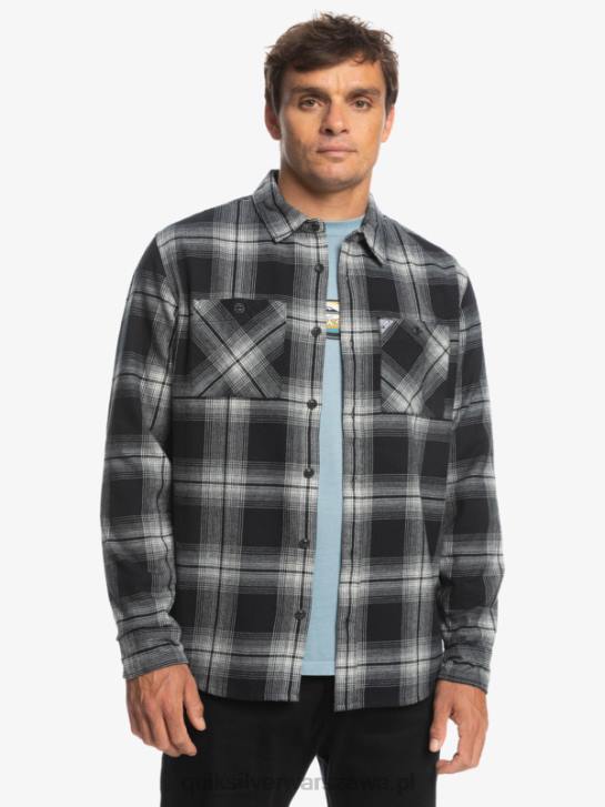 mężczyźni Quiksilver koszula saturn w kratę z długim rękawem 4DBV1692 czarny Saturn
