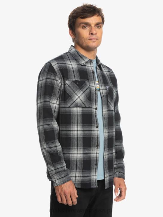 mężczyźni Quiksilver koszula saturn w kratę z długim rękawem 4DBV1692 czarny Saturn