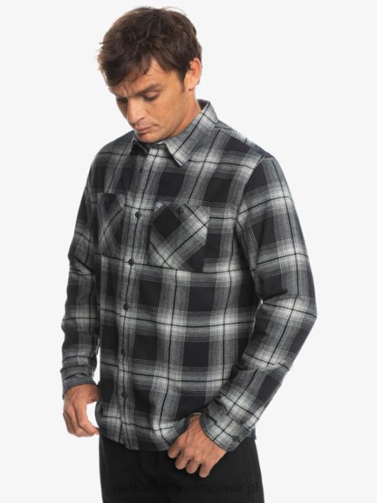 mężczyźni Quiksilver koszula saturn w kratę z długim rękawem 4DBV1692 czarny Saturn