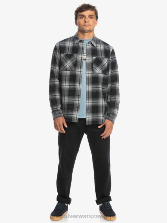 mężczyźni Quiksilver koszula saturn w kratę z długim rękawem 4DBV1692 czarny Saturn