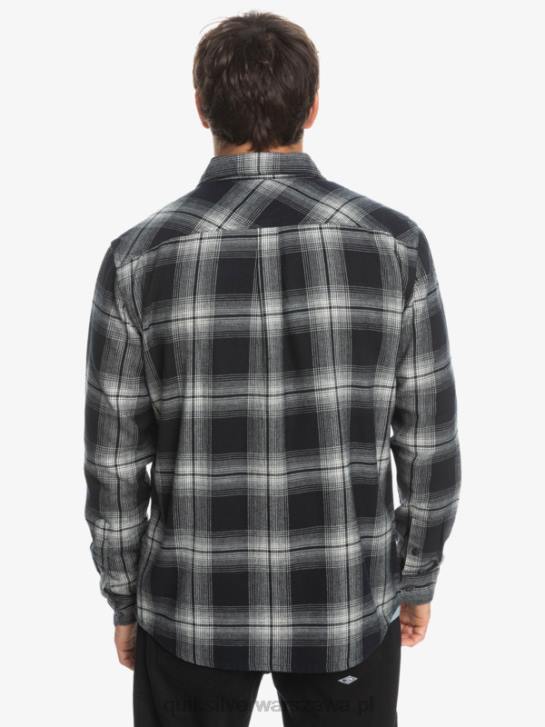 mężczyźni Quiksilver koszula saturn w kratę z długim rękawem 4DBV1692 czarny Saturn