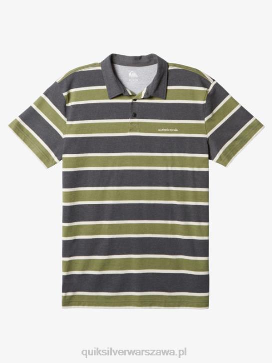 mężczyźni Quiksilver koszulka polo z krótkim rękawem w paski 4DBV1623 asfalt w paski lite 3