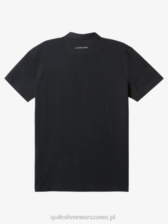 mężczyźni Quiksilver koszulka polo z krótkim rękawem w paski 4DBV1624 czarny stripedlite1
