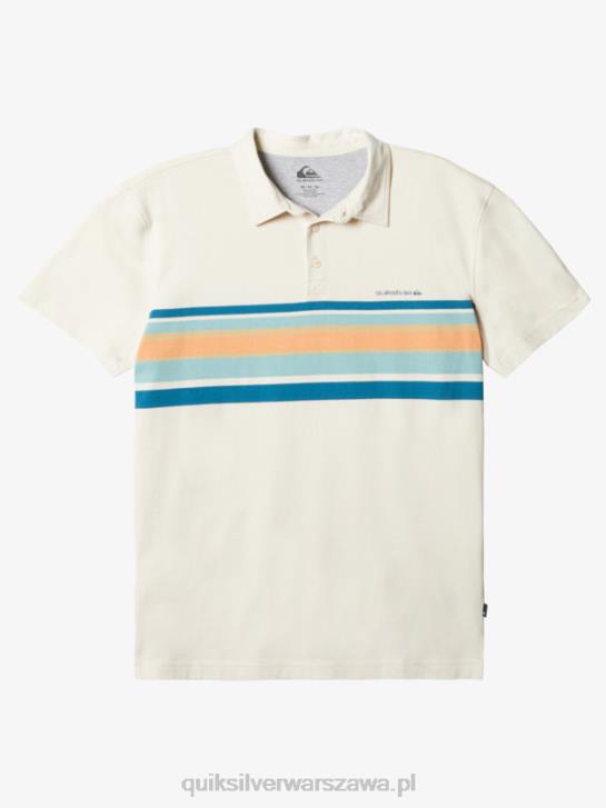 mężczyźni Quiksilver koszulka polo z krótkim rękawem w paski 4DBV1625 brzoza w paski lite 1