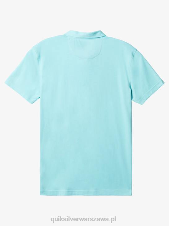 mężczyźni Quiksilver koszulka polo z krótkim rękawem w paski 4DBV749 anioł niebieski
