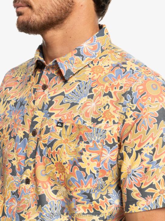 mężczyźni Quiksilver koszulka surfadelica z krótkim rękawem 4DBV967 ciemna łupkowa surfadelica