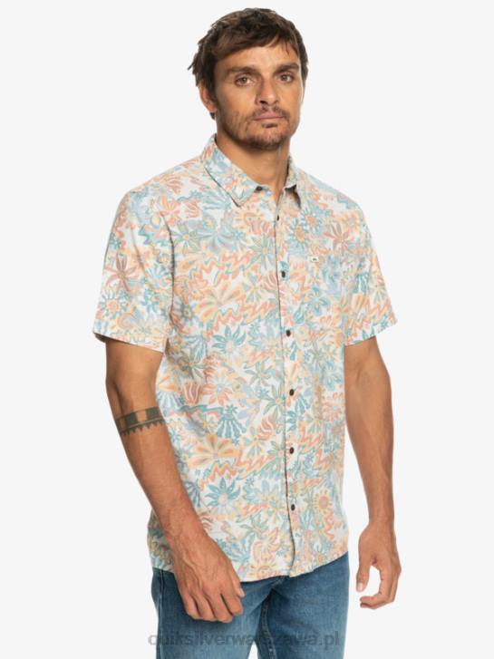 mężczyźni Quiksilver koszulka surfadelica z krótkim rękawem 4DBV968 brzoza surfadelica