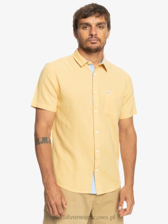 mężczyźni Quiksilver koszulka z krótkim rękawem Time Box 4DBV1361 pszenica