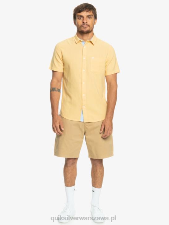 mężczyźni Quiksilver koszulka z krótkim rękawem Time Box 4DBV1361 pszenica