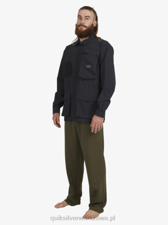 mężczyźni Quiksilver pod niebem koszula z długim rękawem 4DBV1717 czarny