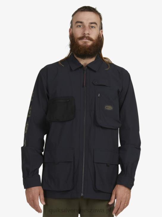 mężczyźni Quiksilver pod niebem koszula z długim rękawem 4DBV1717 czarny
