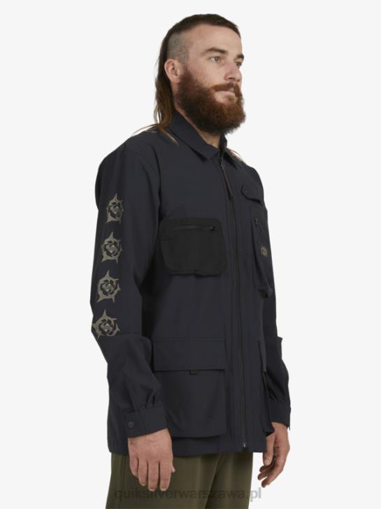 mężczyźni Quiksilver pod niebem koszula z długim rękawem 4DBV1717 czarny
