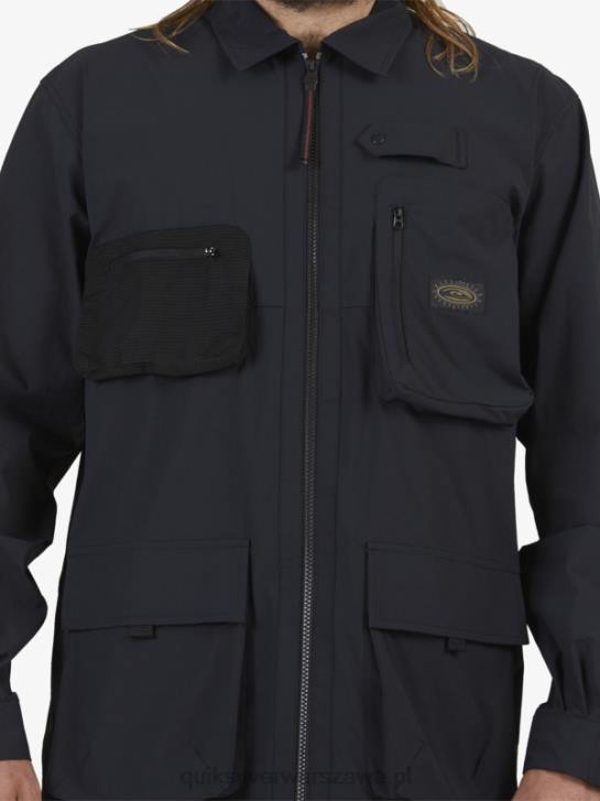 mężczyźni Quiksilver pod niebem koszula z długim rękawem 4DBV1717 czarny