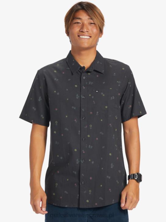 mężczyźni Quiksilver pokojowa koszula z krótkim rękawem 4DBV589 asfalt pokojowy rave ss