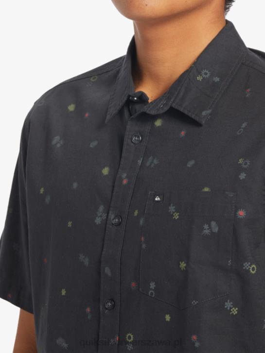 mężczyźni Quiksilver pokojowa koszula z krótkim rękawem 4DBV589 asfalt pokojowy rave ss