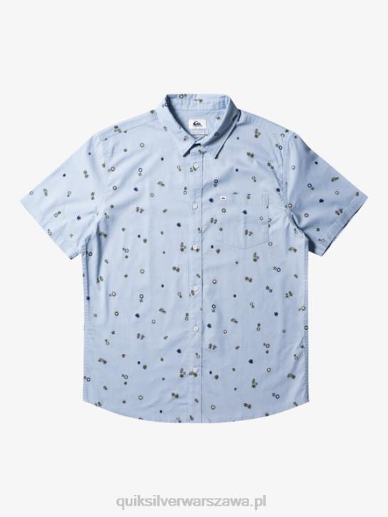 mężczyźni Quiksilver pokojowa koszula z krótkim rękawem 4DBV591 niebiański niebieski pokojowy rave s