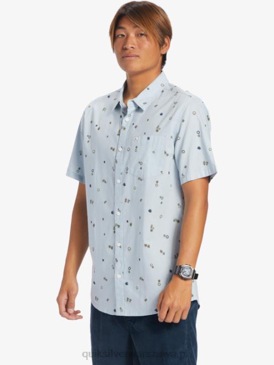 mężczyźni Quiksilver pokojowa koszula z krótkim rękawem 4DBV591 niebiański niebieski pokojowy rave s