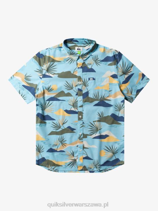mężczyźni Quiksilver powolna oszołomiona koszulka z krótkim rękawem 4DBV665 błękitne powolne oszołomienie ss