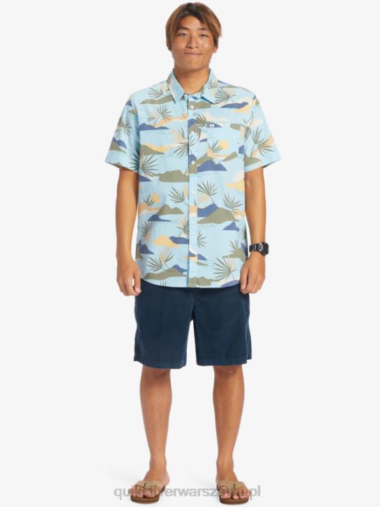 mężczyźni Quiksilver powolna oszołomiona koszulka z krótkim rękawem 4DBV665 błękitne powolne oszołomienie ss