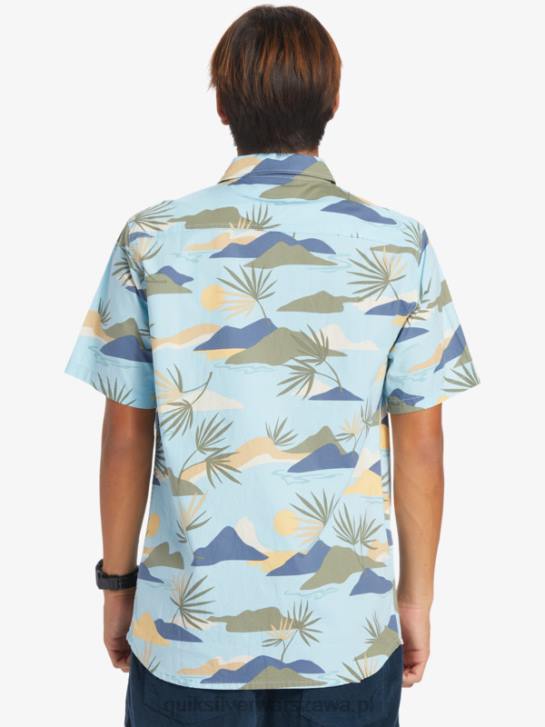 mężczyźni Quiksilver powolna oszołomiona koszulka z krótkim rękawem 4DBV665 błękitne powolne oszołomienie ss