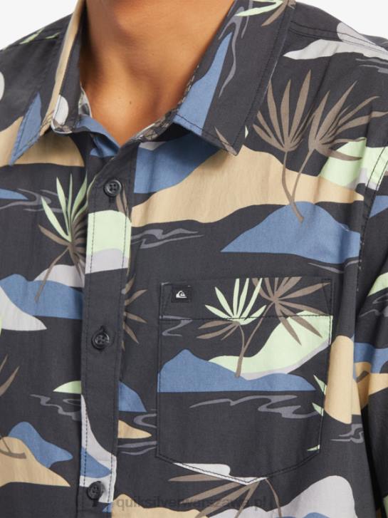 mężczyźni Quiksilver powolna oszołomiona koszulka z krótkim rękawem 4DBV667 tarmac powolne oszołomienie ss