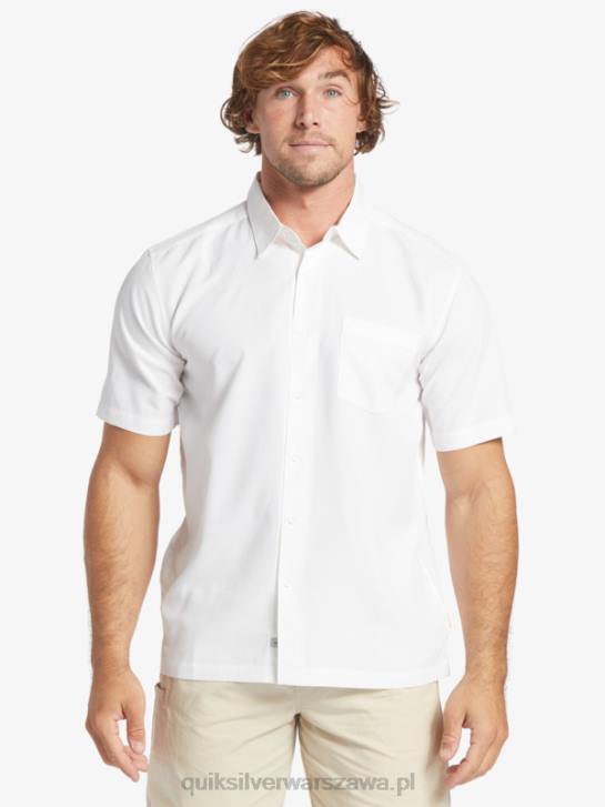 mężczyźni Quiksilver przeciwzmarszczkowa koszula waterman centinela premium 4DBV1300 biała centinella