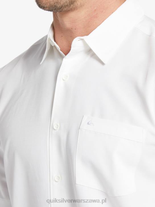 mężczyźni Quiksilver przeciwzmarszczkowa koszula waterman centinela premium 4DBV1300 biała centinella