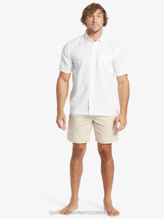 mężczyźni Quiksilver przeciwzmarszczkowa koszula waterman centinela premium 4DBV1300 biała centinella