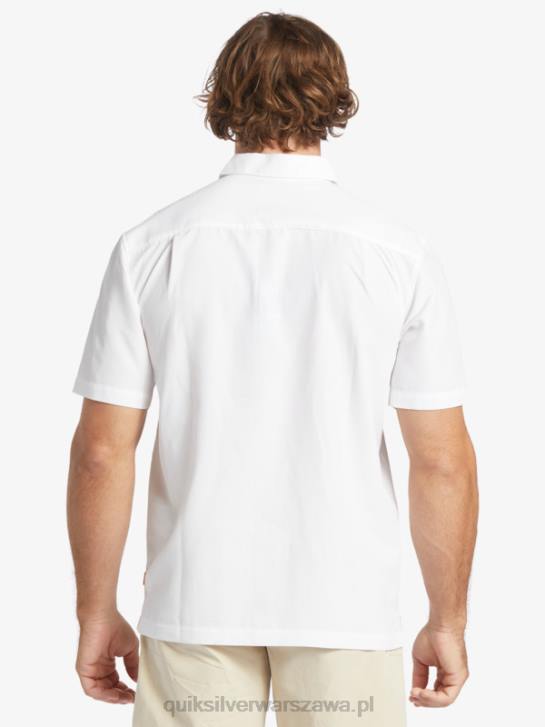 mężczyźni Quiksilver przeciwzmarszczkowa koszula waterman centinela premium 4DBV1300 biała centinella