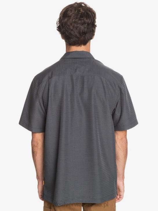 mężczyźni Quiksilver przeciwzmarszczkowa koszula waterman centinela premium 4DBV1303 czarna centinella
